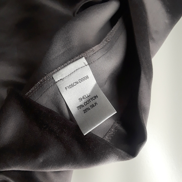 SILK CULTURE Charcoal Silk Satin Stitched Gray Dress Medium NWT - Picture 7 of 11
